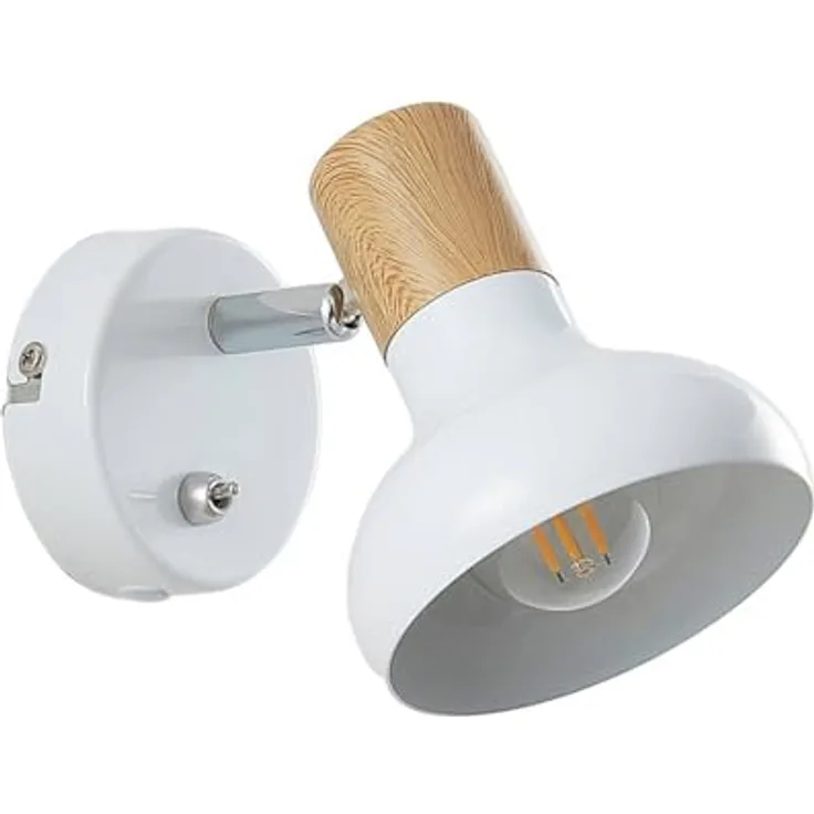 Lindby Strahler Fridolin, 1-flammige Deckenlampe in Weiß aus Metall mit E14-Fassung, Spot für Wohnzimmer und mehr