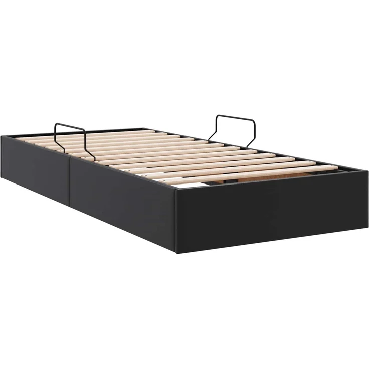 vidaXL Ottoman Bettgestell Schwarz 100 x 200 cm Kunstleder 3442758 – Bild 5