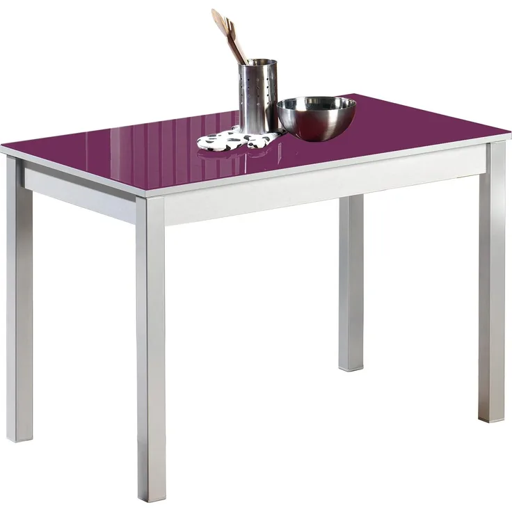 ASTIMESA Küchentisch, Metall, Aubergine, 80x40 cm