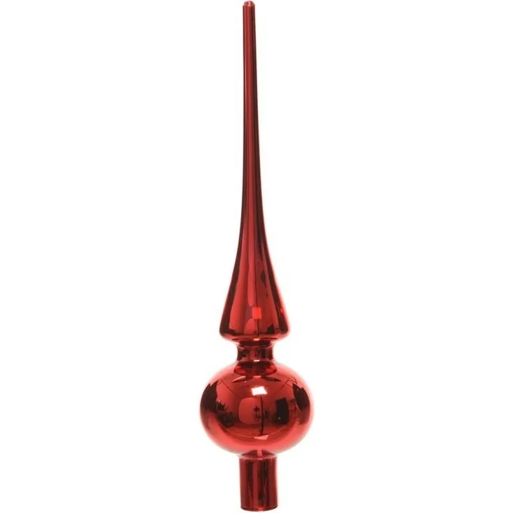 Kaemingk Christbaumspitze Christbaumschmuck Christbaumspitze Glas Ø 6 x 26 cm rot glänzend – Bild 1