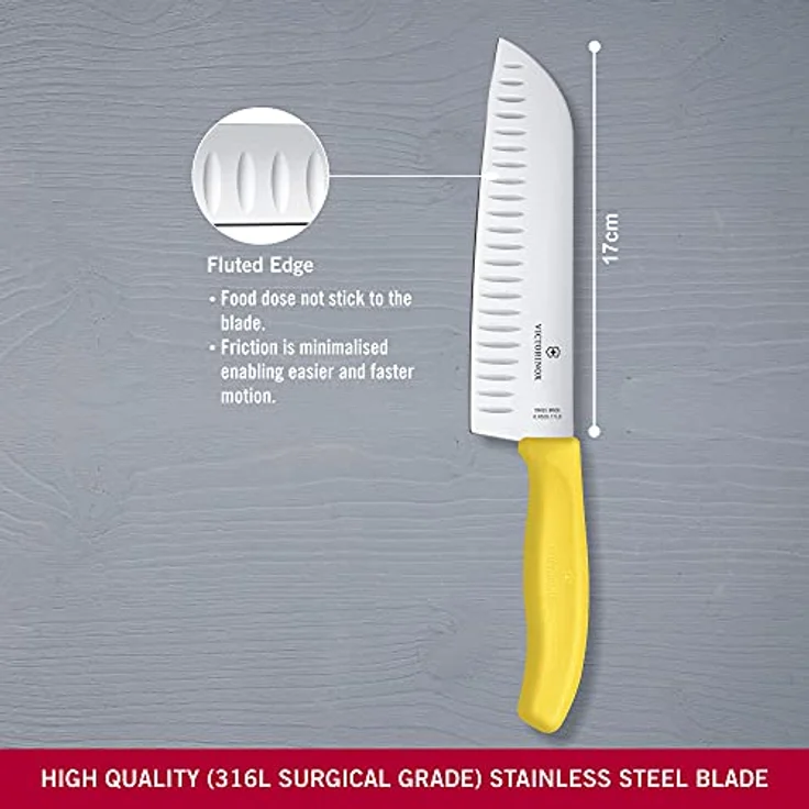 Victorinox Swiss Classic Santokumesser 17cm gelb – Bild 3