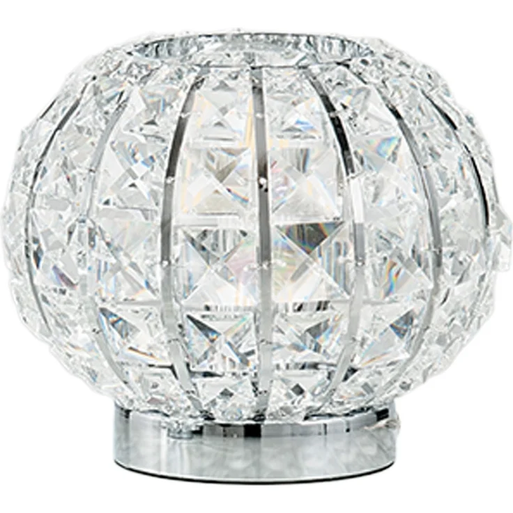 LED Kugel Tischlampe Chrom mit Glas Kristallen, Ø 20cm – Bild 2