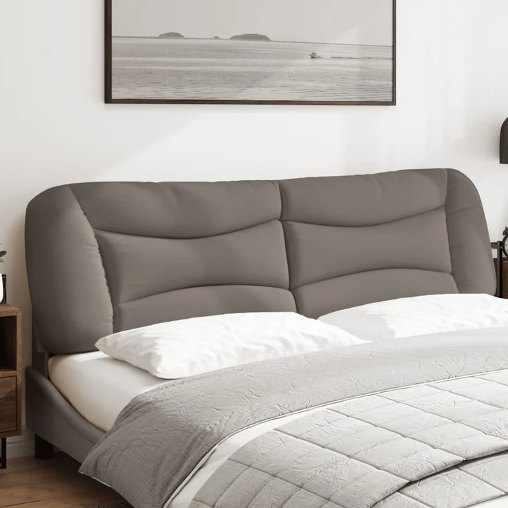 vidaXL Kopfteil-Kissen "Hvar" Taupe 180 cm Stoff – Bild 3