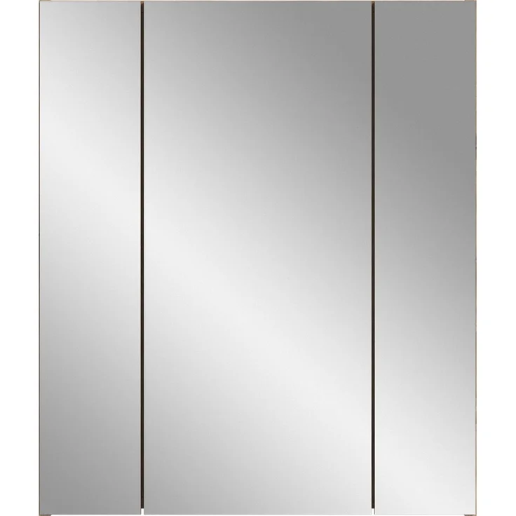 Spiegelschrank (B/H/T: 60x70x18 cm) in schwarz matt und Nox Oak Nachbildung – Bild 2
