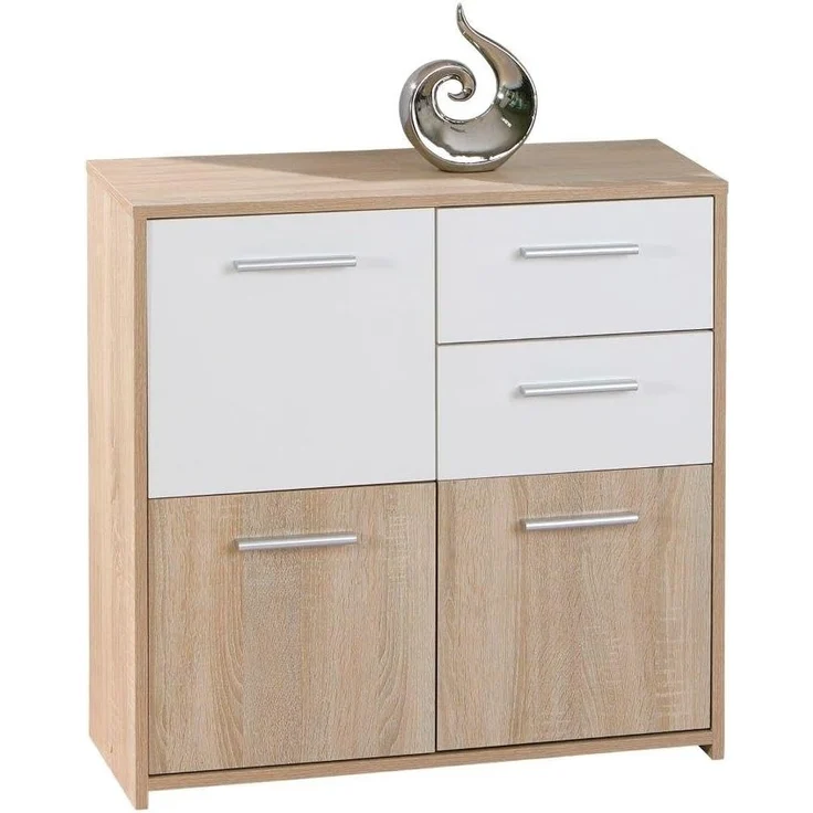 'Edsam' Sideboard weiß/ Eiche Dekor – Bild 1