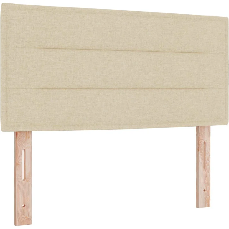 vidaXL Boxspringbett mit Matratze Creme 100 x 200 cm Stoff 3451396 – Bild 4