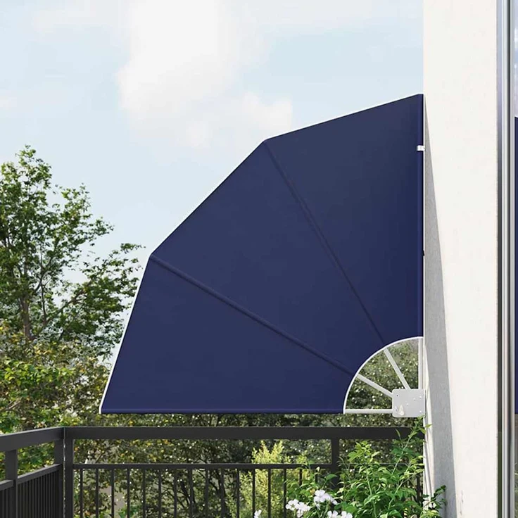 vidaXL Balkon Sichtschutz 115 x 115 cm Polyester Marineblau 42000906 – Bild 1