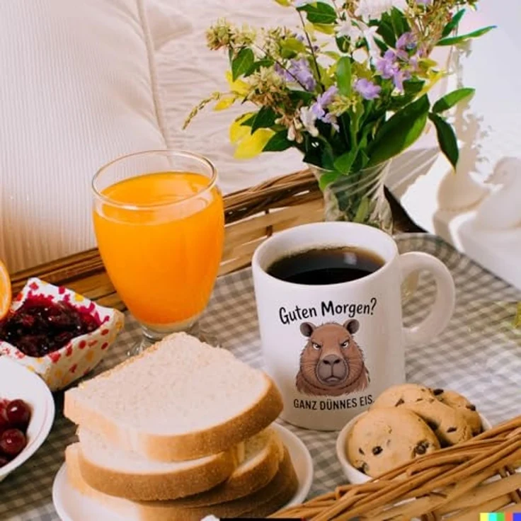 speecheese Tasse Guten Morgen? Capybara Ganz Dünnes Eis Kaffeebecher – Bild 6
