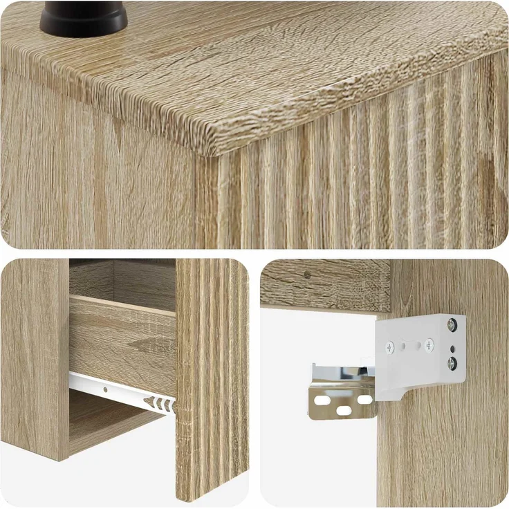 vidaXL Badezimmerschrank-Set 3 stk. Sonoma-Eiche 130 x 41 x 80 cm 3405599 – Bild 9