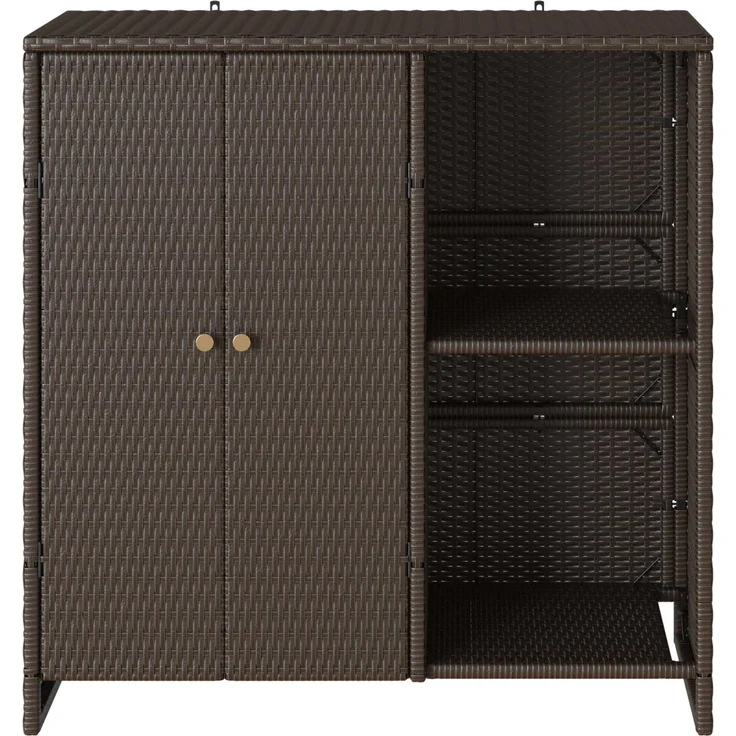 vidaXL Aufbewahrungsschrank mit Regal Braun 100 x 36 x 102 cm Rattan 4103822 – Bild 2