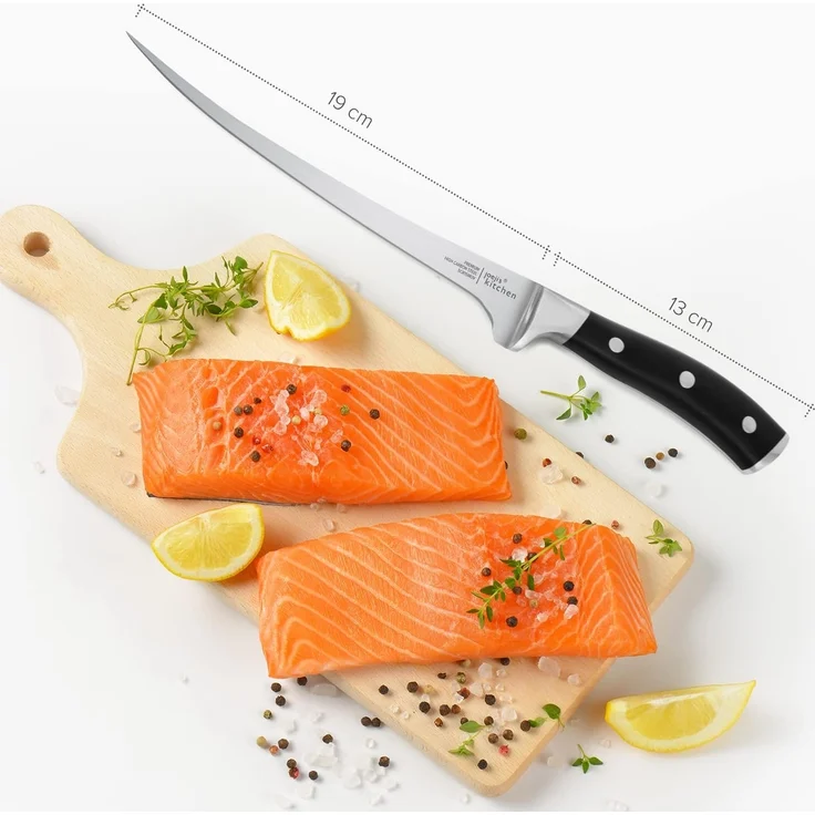 JOEJI’S KITCHEN Fischmesser Filetiermesser Fisch 32 cm scharf aus Edelstahl Fischfiletiermesser – Bild 2