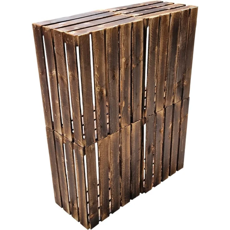 Holzkisten Weinkisten Kisten 4er Set Vintage Geflammt 50 x 40 x 30cm – Bild 3