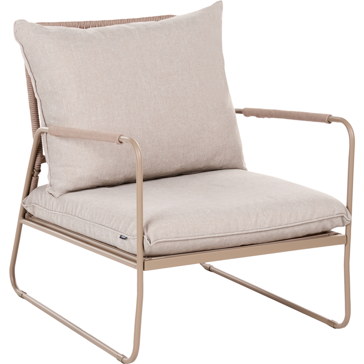 Lounge Set mit Tisch 4-Sitzer ACCEGLIO Metall Beige – Bild 7