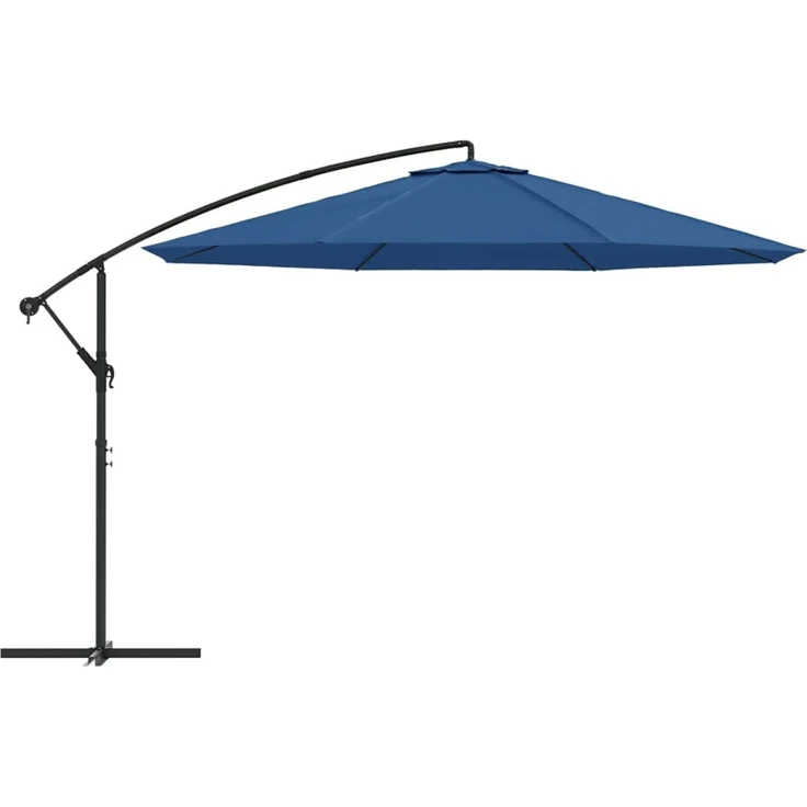 vidaXL Ampelschirm mit Aluminium-Mast 350 cm Blau 47131 – Bild 2