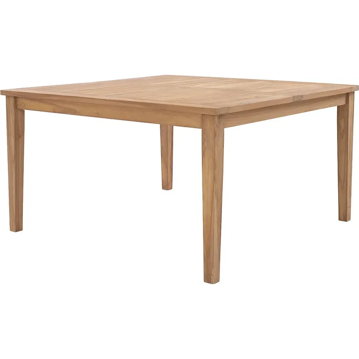Vente-unique - ALLENDE Garden dining set Holz, Platte Beige - B 140 cm x H 77 cm x L 140 cm – Bild 2