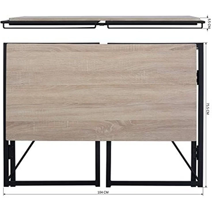MEUBLE COSY Schreibtisch Computertisch Arbeitstisch Konferenztisch Laptop PC Tisch Home Büro Klappbar Platzsparend – Bild 3