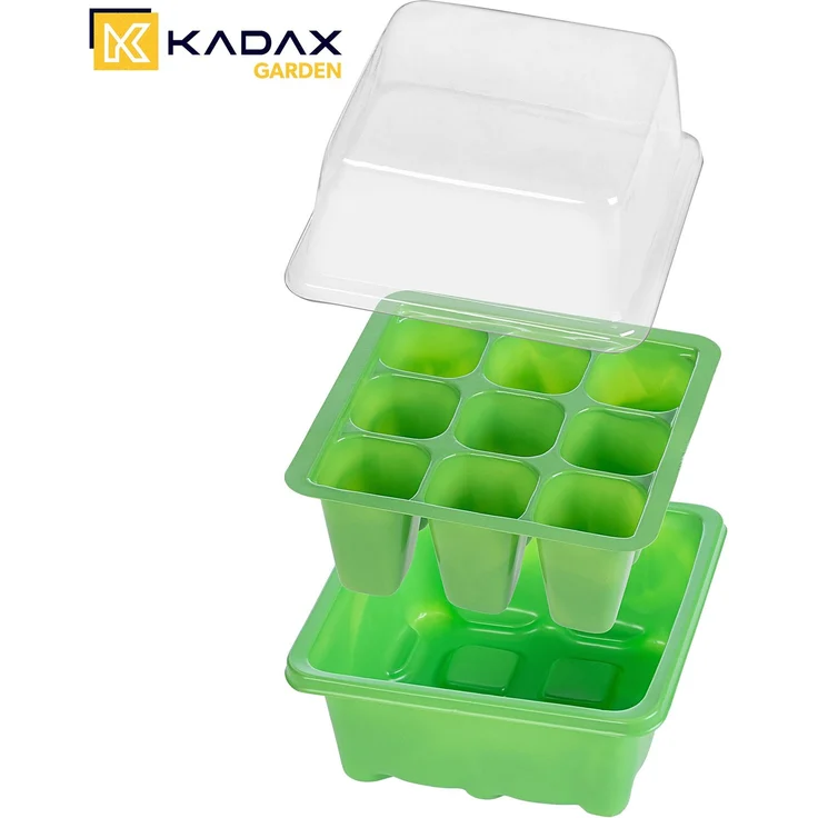 KADAX Mini-Gewächshaus, Mini-Gewächshaus, Gewächshaus, 9 Zellen, Aussaatschale – Bild 6