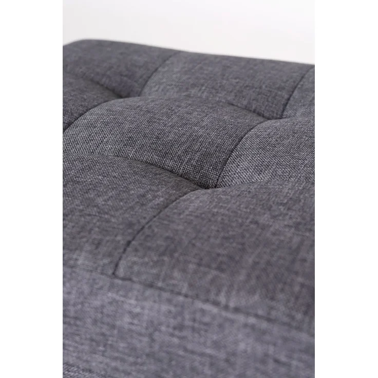dibea Sitzhocker mit Stauraum, multifunktionaler Hocker aus Leinen, pflegeleicht & komfortabel, 38x38x38 cm, grau – Bild 3