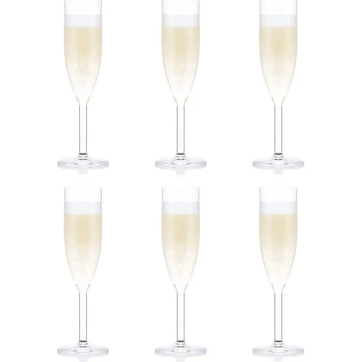 Bodum 11927-10SA OKTETT Sektglas aus robustem Kunststoff, 0,12 l, 6 Stück