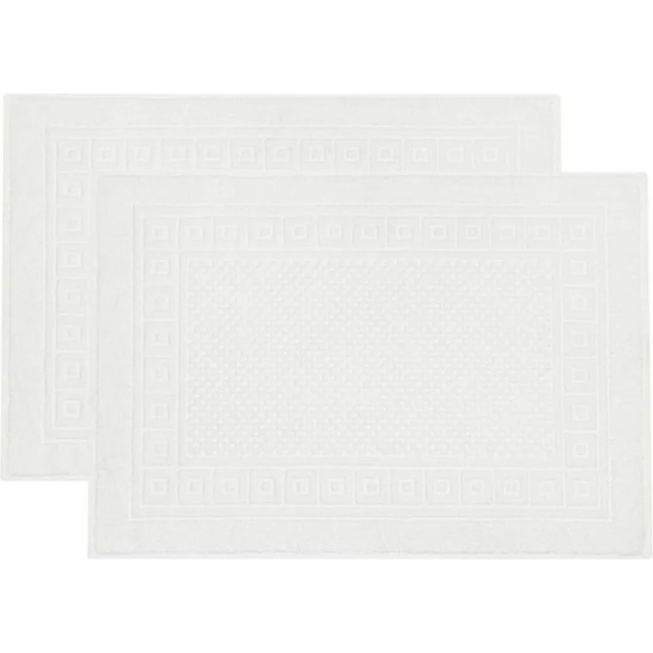 ZOLLNER Badematte, rutschhemmend, fußbodenheizunggeignet, 100% Baumwolle, rechteckig, Badematte, 100% Baumwolle, vom Hotelwäschespezialisten, mit Waffelmuster – Bild 4