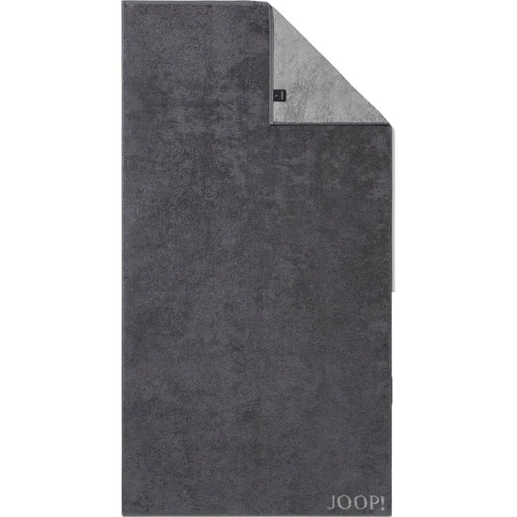 JOOP! Duschtuch Classic Frottierkollektion - 80x150 cm, Walkfrottier Anthrazit