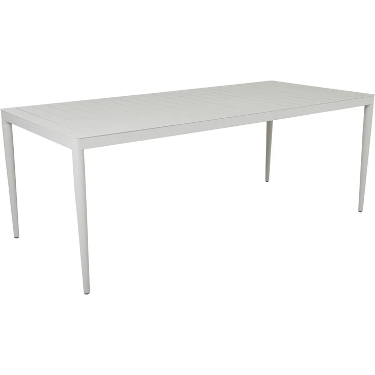 Gartenesstisch Bigby aus Aluminium, modern, rechteckig, hellgrau, 195x90 cm, für 6–8 Personen – Bild 1