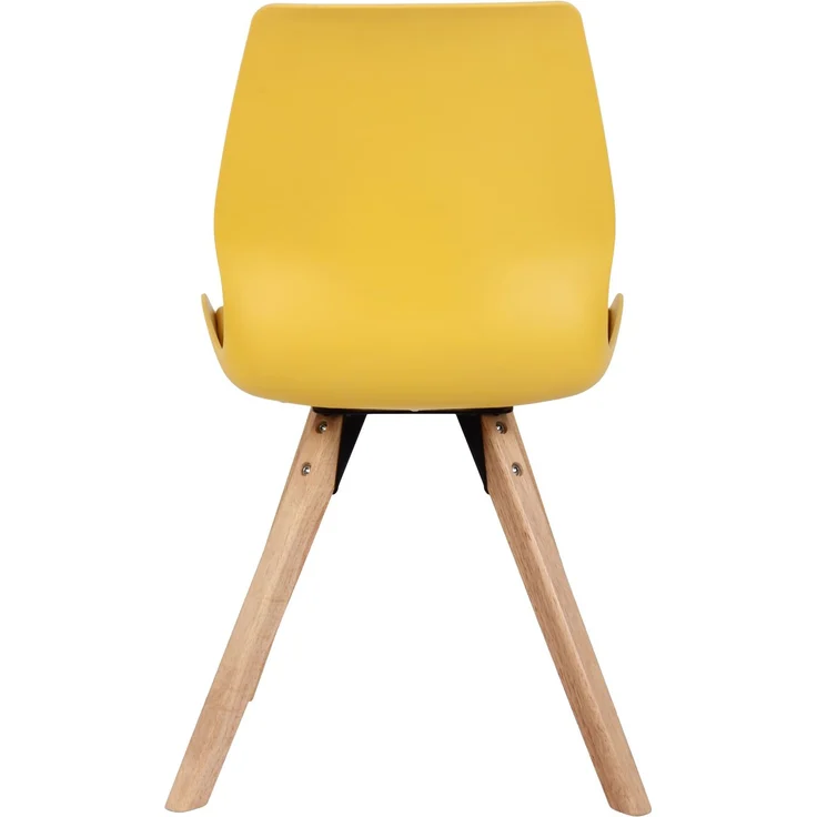 CLP Esszimmerstuhl Luna Modernes Design, Gestell natura, gepolsterter Sitz,gelb Kunststoff – Bild 9