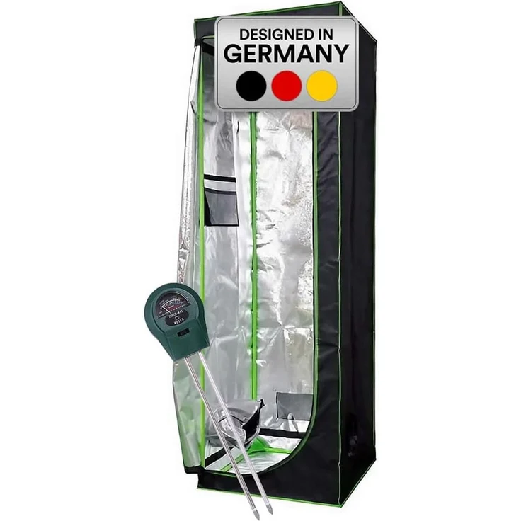 Growbox Gewächshaus Indoor Pflanzenzelt Zuchtzelt Growroom Zuchtschrank Darkroom Zimmergewächshaus Growschrank - 60x60x220 cm – Bild 1