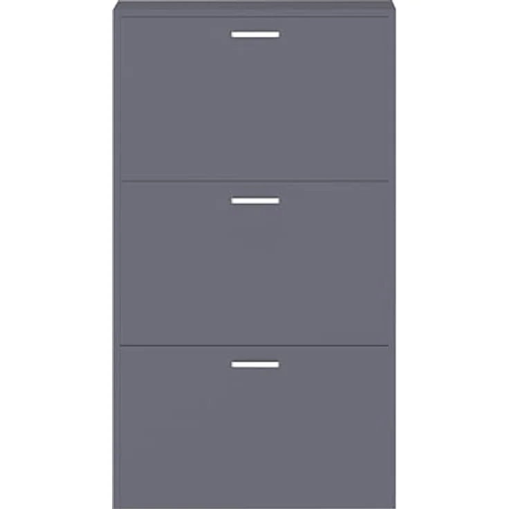 Mid.you Schuhschrank Sulos, stehend, Anthrazit, Kunststoff, 59x108x17 cm, Schuhaufbewahrung – Bild 2