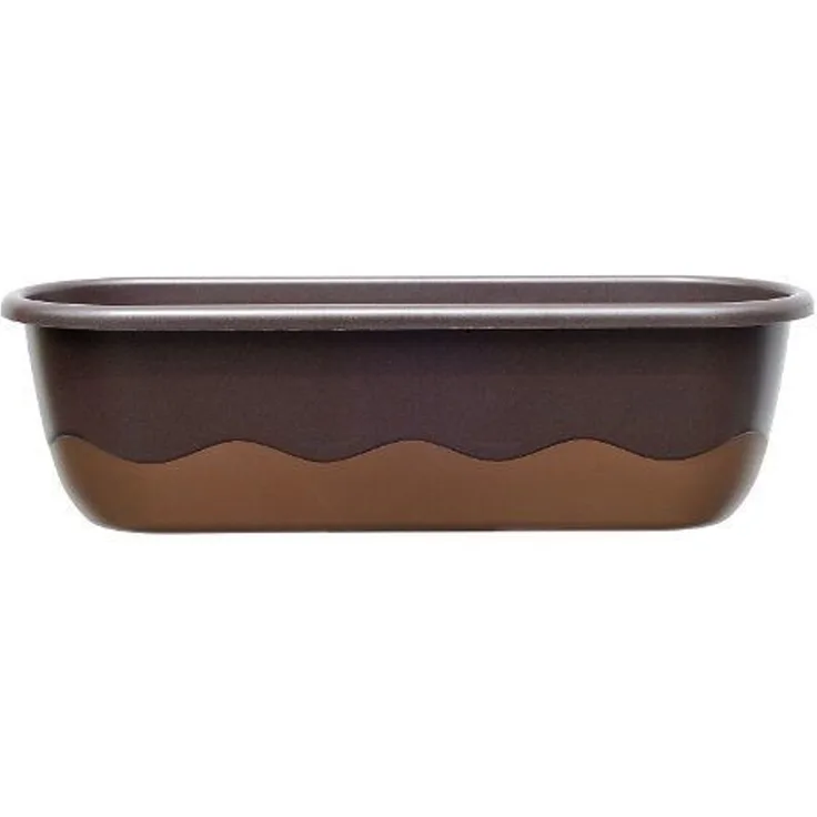 Plastia Blumenkasten mit Selbstbewässerung Mareta, 60 cm m. H. grau braun