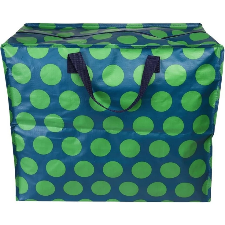 LS-LebenStil Aufbewahrungstasche XXL Jumbo Bag Green Spotlight 55cm Recycelt Nachhaltig Einkaufstasche (Unterbettkommode Organizer Aufbewahrungsbox, 1-tlg, Einkaufstasche mit Reißverschluss Shopper Riesentasche Tragetasche), Aufbewahrung von Bettwäsche... – Bild 4