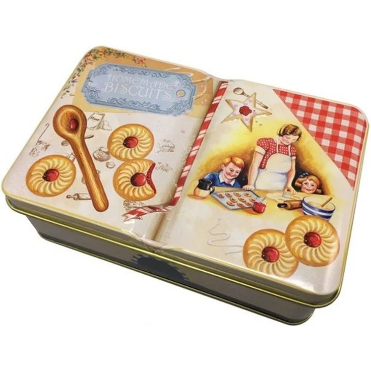 MediMuc Keksdose Nostalgische Buchdose Homemade Cookies, Metall – Bild 4
