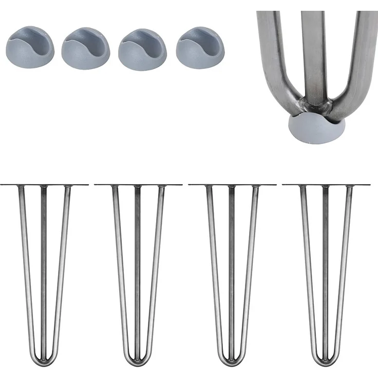 Tischbeine 4er-Set Hairpin 72 cm Haarnadelbeine Stahl Möbelfüße Tischkufen – Bild 1