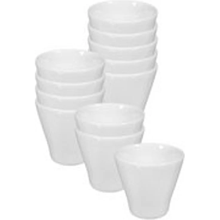 Seltmann Weiden Rondo/Liane Weiß Eierbecher ø 5,3 cm 12er Set – Bild 5