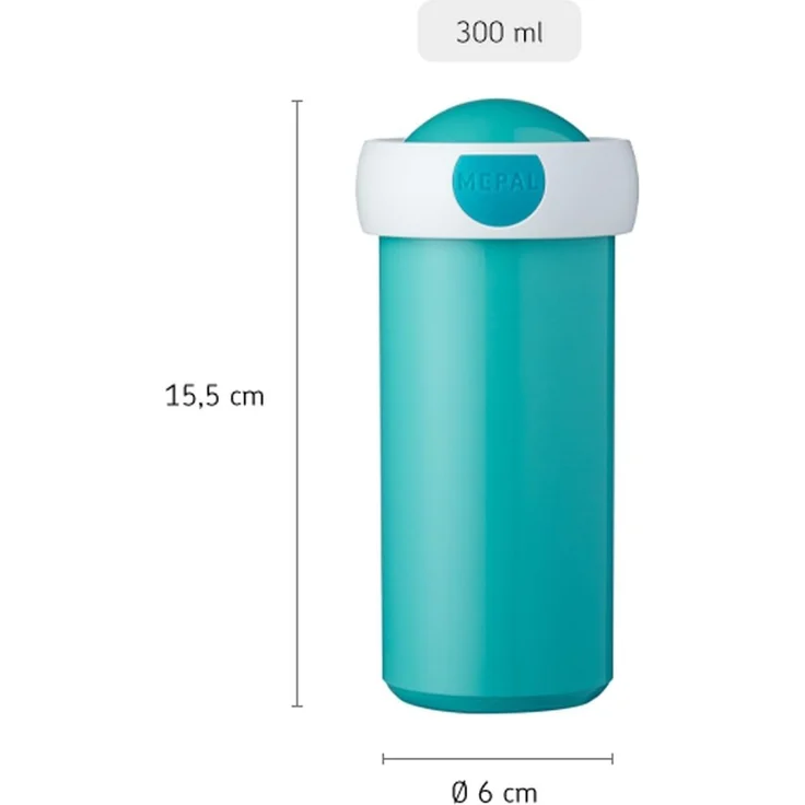 Mepal - Verschlussbecher Campus - Trinkbecher - Auslaufsicherer Wasserflasche für Kinder - Wiederverwendbarer Becher - BPA-frei & Spülmaschinenfest - 300 ml - Wild Horse – Bild 3