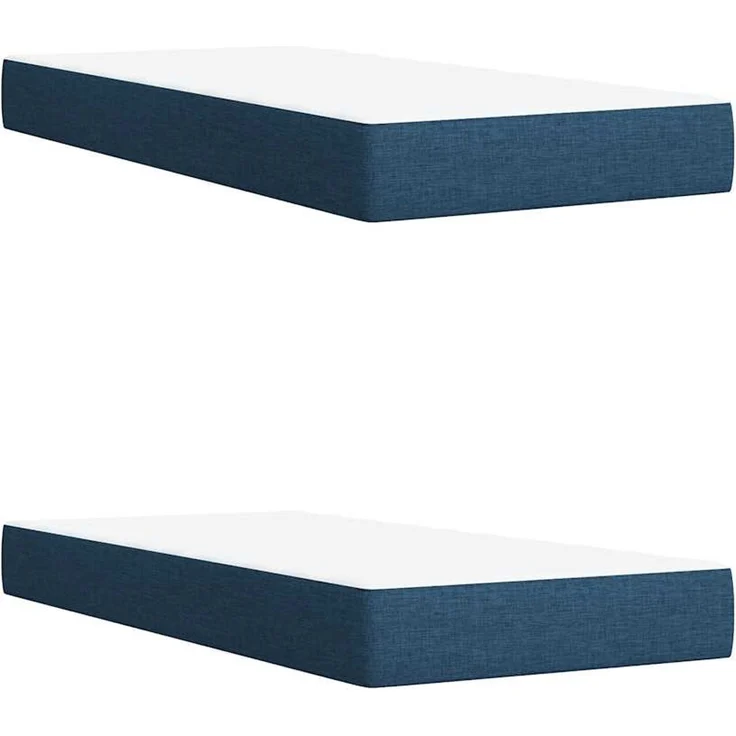 vidaXL Boxspringbett mit Matratze Blau 200x200 cm Stoff 3287583 – Bild 9