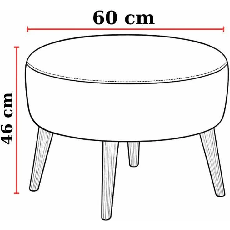 Hanah Home 'Az-Ovl-02-Byz - Tan' Pouffe, Bräunen, 60 x 42 x 60 cm – Bild 2