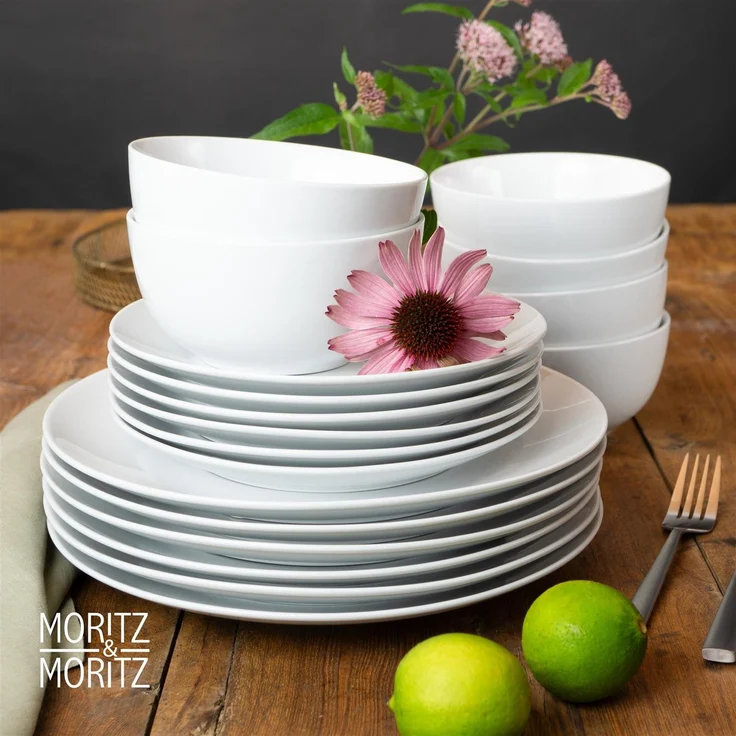 Moritz & Moritz BASIC 18tlg Geschirrset weiß – Bild 7
