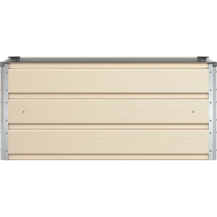 vidaXL Pflanzkübel Elfenbein 100 x 50 x 45 cm Verzinkter Stahl 42018098 – Bild 3