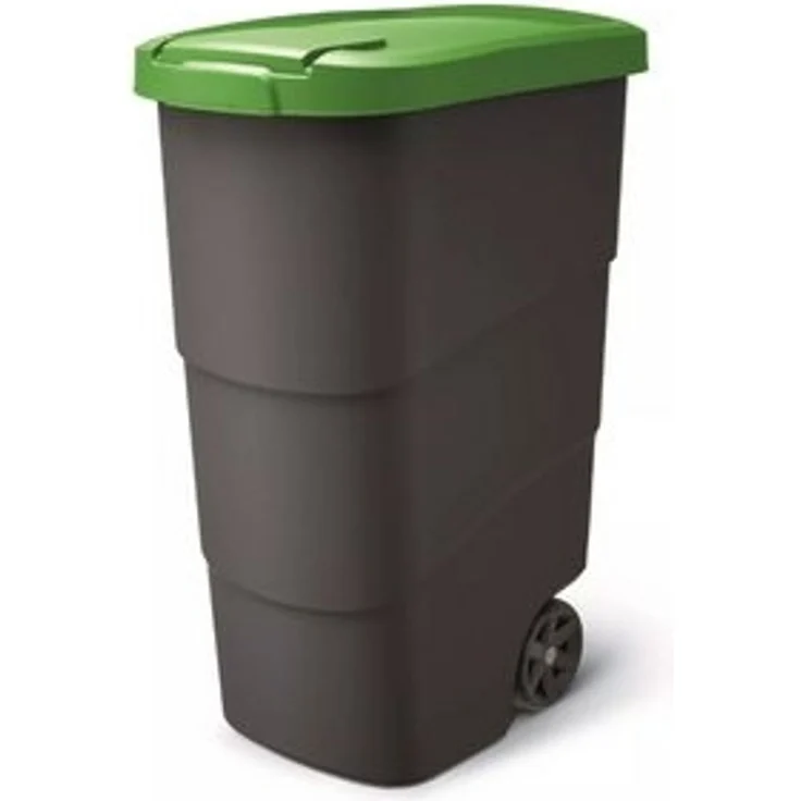 Prosperplast Mülltonnenbox Mülleimer Mülltonne Abfallbehälter Abfallcontainer 90L, Deckelverriegelung, Mit Deckel, Mit Griff, Mit Rädern, Wetterresistent – Bild 6