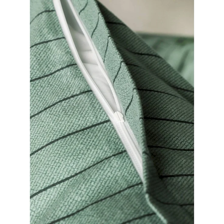 SCHÖNER WOHNEN-Kollektion Bettwäsche SOFT STRIPE Winter Bettwäsche, Baumwolle, 1 teilig, 135 x 200 cm in Salbei – Bild 3