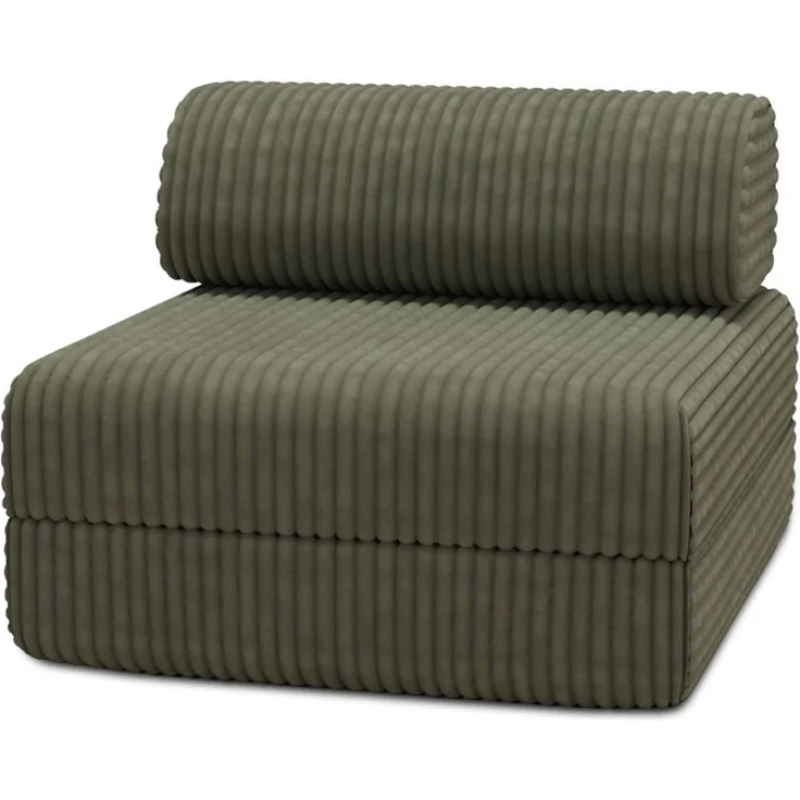 XL grüner Cord-Sessel – Bild 1