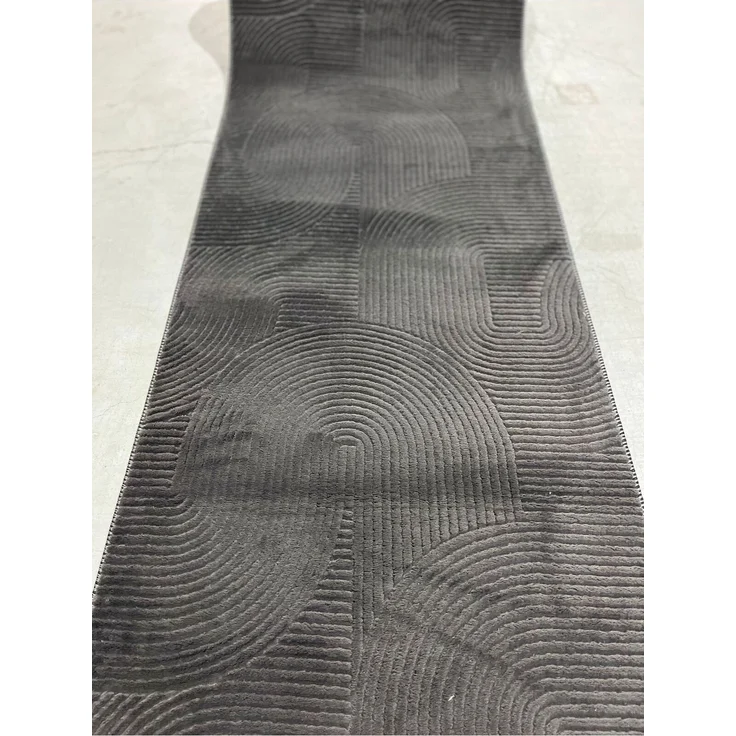 Rutschfester Läuferteppich 80 x 80 cm Polyester Grau 88685218 [en. casa] – Bild 2