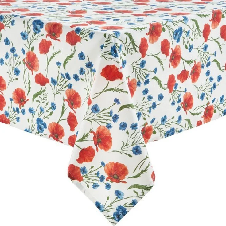 REDBEST Tischdecke Tischdecke, Baumwolle Blumen – Bild 3