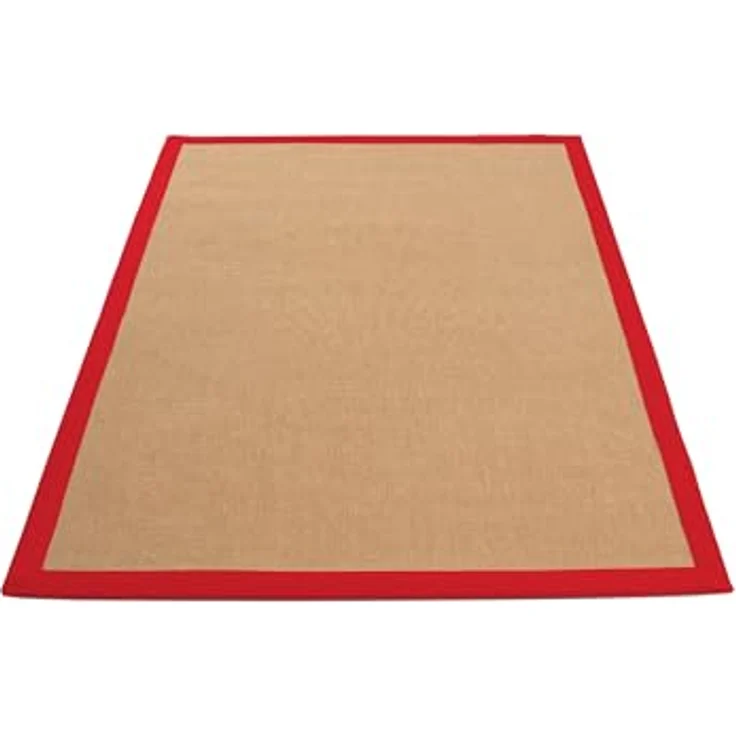 carpetfine Sisalteppich Sisal, rechteckig, Höhe: 5 mm, mit farbiger Bordüre, Anti Rutsch Rückseite – Bild 5