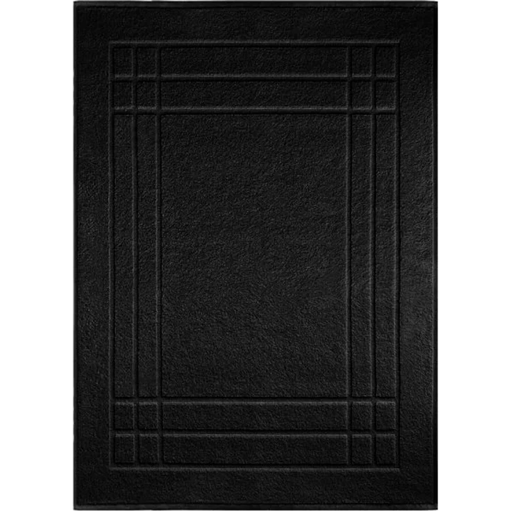 Lashuma Badematte Pure, Höhe 5 mm, schnell trocknend, Baumwolle, rechteckig, flauschiger Bad Teppich in schwarz 50x70 cm – Bild 4