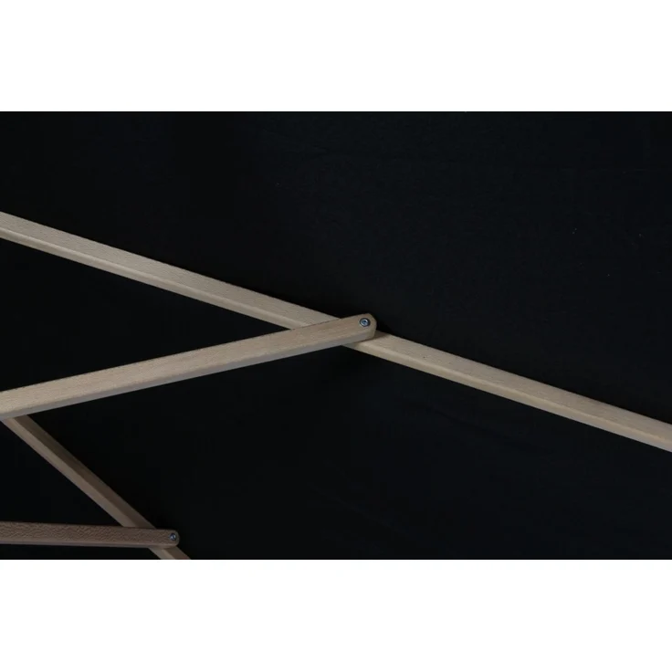 Sonnenschirm Reggio aus Buchenholz und Polyester, modern skandinavisch, schwarz, Ø 300 cm – Bild 5