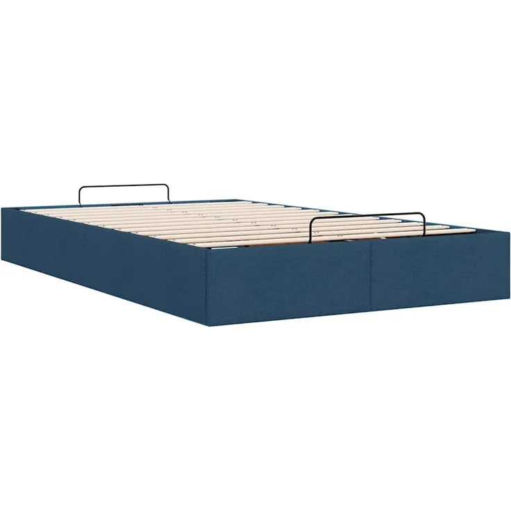 vidaXL Ottoman-Bett ohne Matratze Blau 120x190 cm Stoff 3310867 – Bild 8