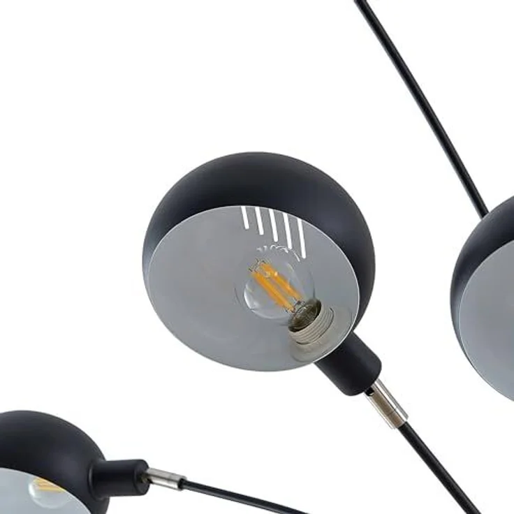 Lindby Stehlampe Jewa, Metall, Schwarz IP20, 5 x 10 W LED – Bild 6