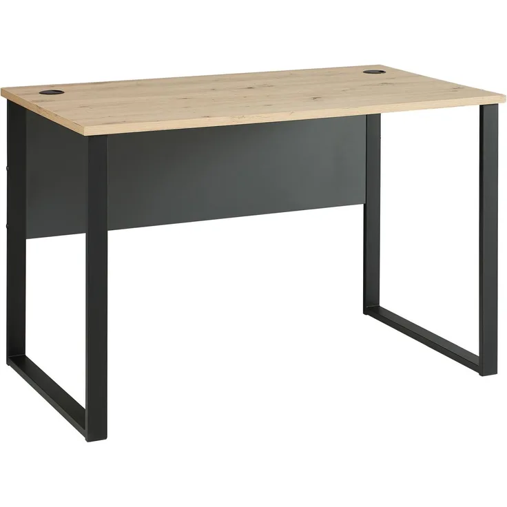 Schreibtisch MEMPHIS Artisan Eiche - Metallgestell schwarz 120 x 73 cm